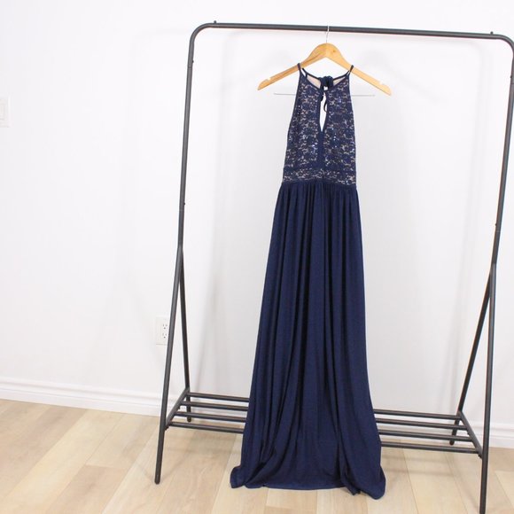*Laura Navy Backless Maxi Dress - Picture 8 of 9